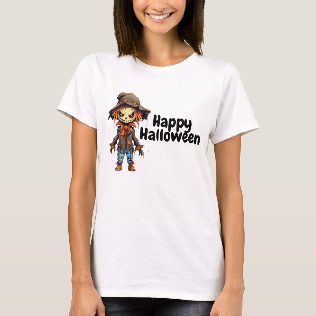 T-shirt Happy Halloween Déplaisant Scarecrow (Devant)
