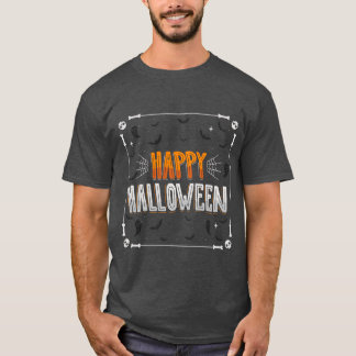 T-shirt Happy Halloween Éffrayant Bones Design