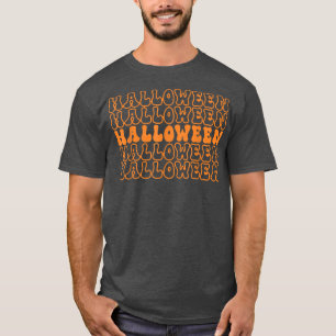T-shirt Happy Halloween Éffrayant Vibes Citrouille et Spid