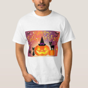 T-shirt Happy Halloween Funny Bright Citrouille Party
