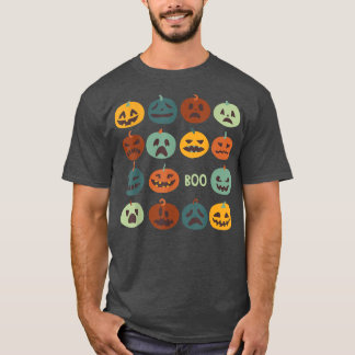 T-shirt Happy Halloween Funny Pumpink Face Boo Halloween P