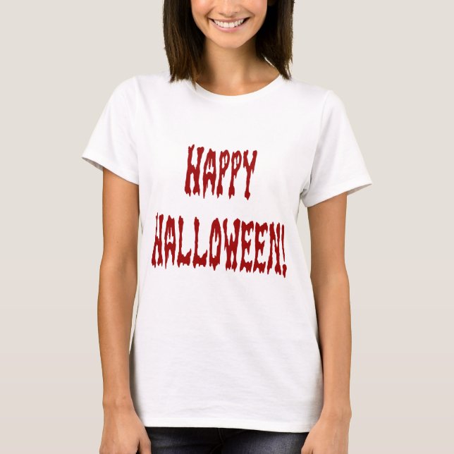 T-shirt Happy Halloween Gore Texte (Devant)