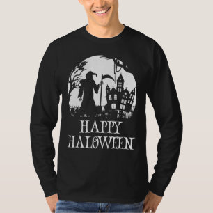 T-shirt Happy Halloween Grim Reaper Haunted House Kids &