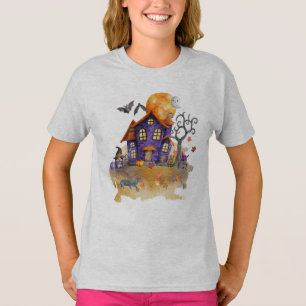 T-shirt Happy Halloween Hauné Gnome House Scène