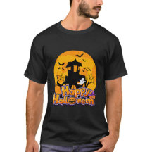 Happy Halloween Haunted House Moon