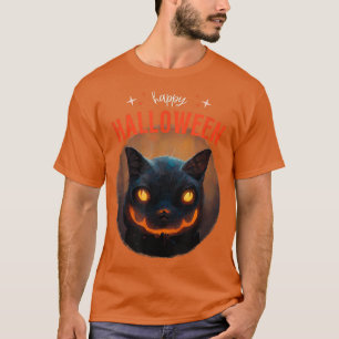 T-shirt Happy Halloween Jack-o'-lantern Cat