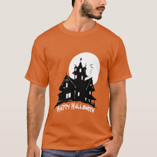 T-shirt Happy Halloween maison habitée