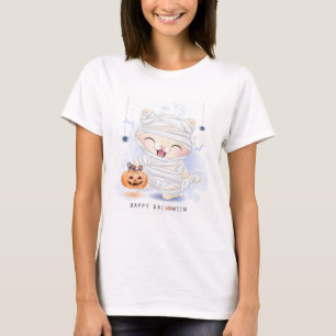 T-shirt Happy Halloween mignonne maman Kitty