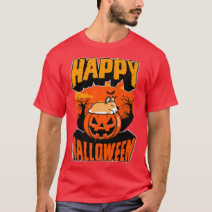 T-shirt Happy Halloween Party Cute Raring Kawaii Corgi Do
