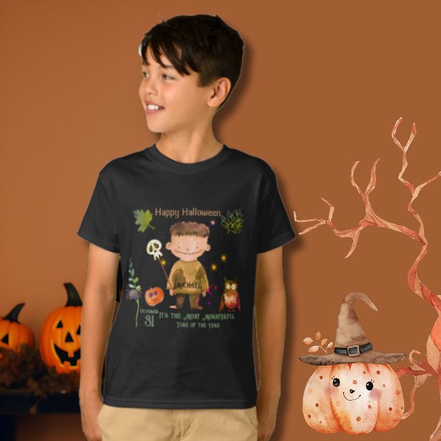 T-shirt Happy Halloween Petit Monster (Happy Halloween Little Monster T-Shirt)