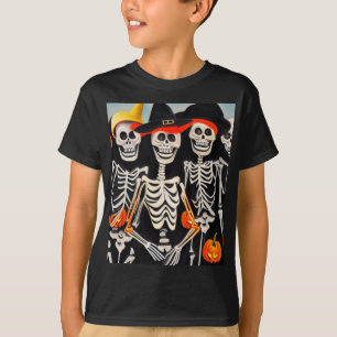 T-shirt Happy Halloween Skeletons