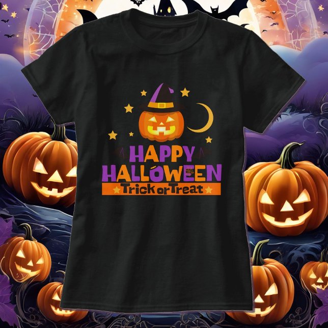 T-shirt Happy Halloween Trick ou Treat Smiling Citrouille  (Créateur téléchargé)