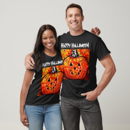 T - Shirt Happy Halloween Whimsical Jack-O-Lantern