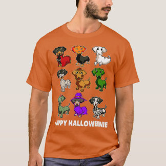 T-shirt Happy Halloweenie Dachshund Dachshund Halloween