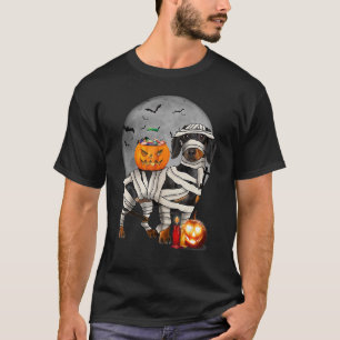 T-shirt Happy Halloweenie Dachshund Mummy Doxie Chien Hall