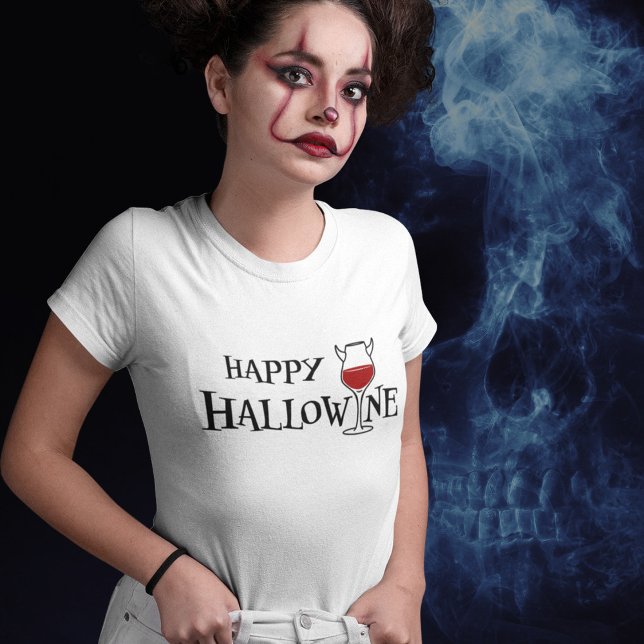 T-shirt Happy Hallowine | Pun d'Halloween (Créateur téléchargé)