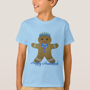 T-shirt Happy Hanoukka Gingerbread Man Menorah