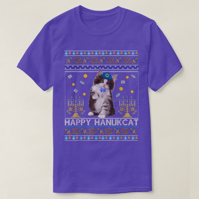 T-shirt Happy Happy Happy Hanukcat laide Hanoukka Maine Co (Design devant)