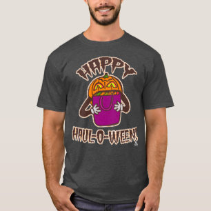 T-shirt Happy Haul-o-ween Funny Halloween Cartoon Shopping