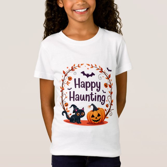 T-Shirt Happy Hauny Halloween design (Devant)