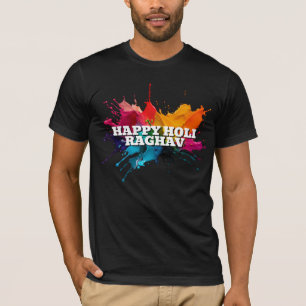 T-shirt Happy Holi Colorful Splash Célébration de l'Inde