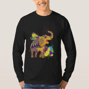 T-shirt Happy Holi Colours Inde Hindu Printemps Elephant H