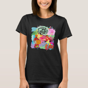 T-shirt Happy Holi Festival Powder 2022 Inde couleurs Hind
