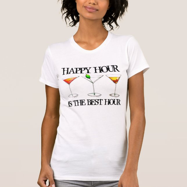 T-shirt Happy Hour est la meilleure heure de cocktails de  (Devant)