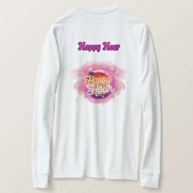 T-shirt Happy Hour Manche longue (Design dos)