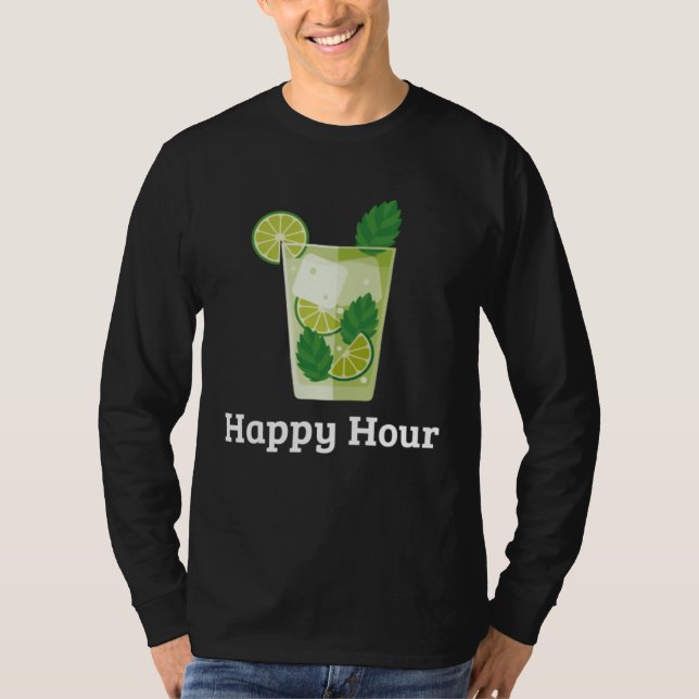 T-shirt Happy Hour Mojito  Cocktail Drinking Cinco de Mayo (Devant)