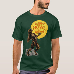 T-shirt Happy Howl o ween Halloween werewolf