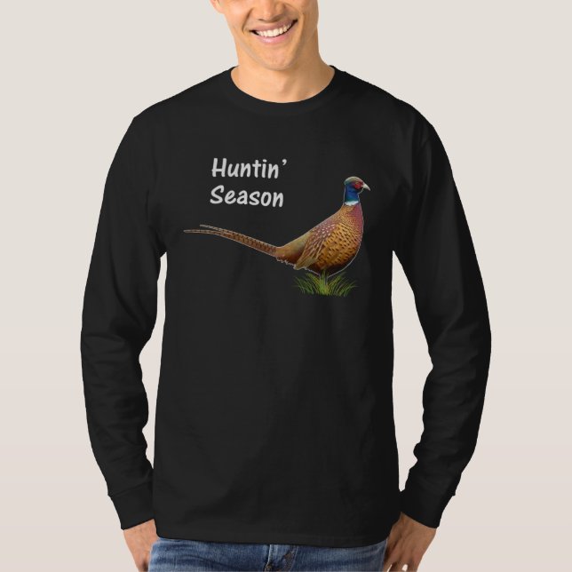 T-shirt Happy Hunting Season Pheasants (Devant)