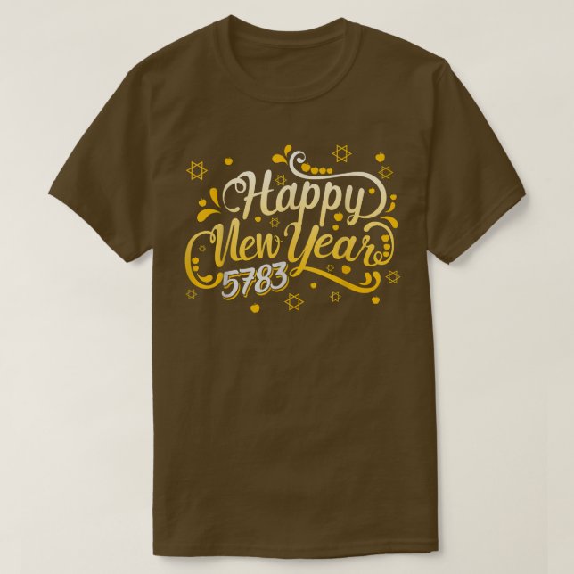 T-shirt Happy Jewish New Year 5783 Rosh Hashanah 2022 Jewi (Design devant)