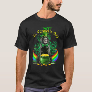 T-shirt Happy Jour de la Saint Patrick Black Lab Leprechau