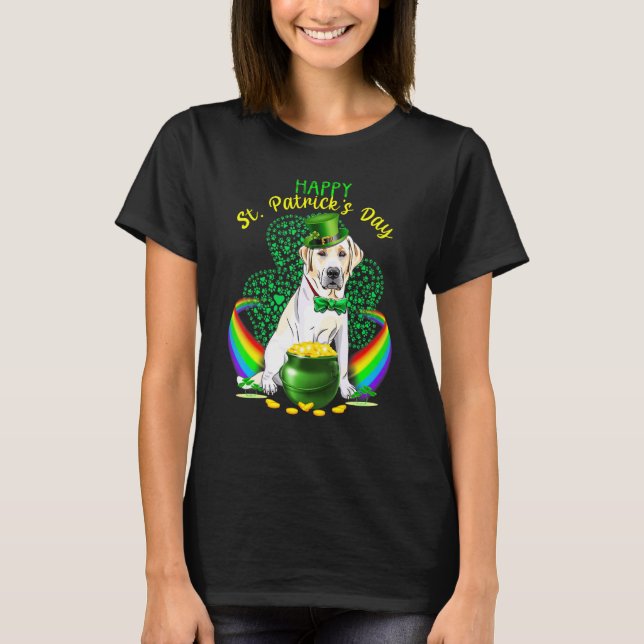 T-shirt Happy Jour de la Saint Patrick Labrador Leprechaun (Devant)