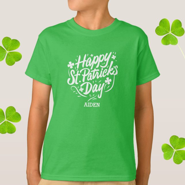 T-shirt Happy Jour de la Saint Patrick Shamrocks irlandais (Créateur téléchargé)