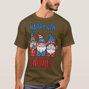 T-shirt Happy July 4th Gnomies Patriotic Gnomes Independen