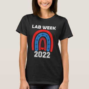 T-shirt Happy Lab Week 2022 Rainbow Retro Scientist Cool