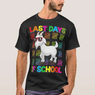 T-shirt Happy Last Day of School Goat Lover Boys Girls Gra