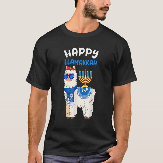 T-shirt Happy Llamakkah Hanukkah Llama Chanukah Alpaca Wom (Devant)