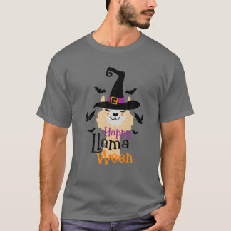 T-shirt Happy Llamaween Funny Llama Halloween Vibes