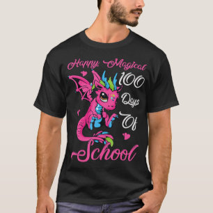 T-shirt Happy Magical 100 Jours De L'École Drôle Dragon Am