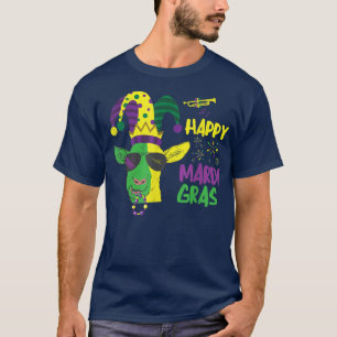 T-shirt Happy Mardi Gras Party Goat Costume Carnival Holid