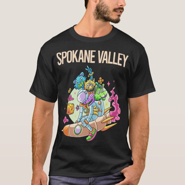 T-shirt Happy Monsters - Spokane Valley (Devant)