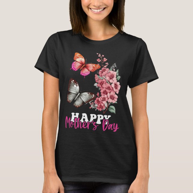 T-shirt Happy Mother s Day 2023 Mothers Day Butterfly Mom  (Devant)