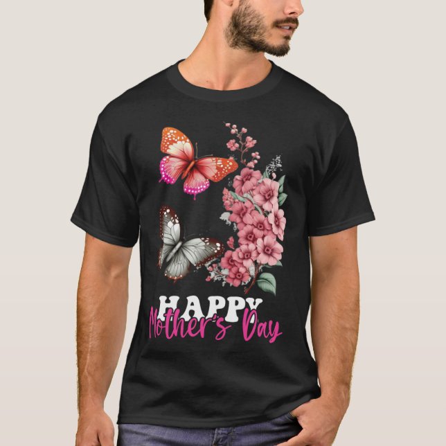 T-shirt Happy Mother s Day 2023 Mothers Day Butterfly Mom  (Devant)