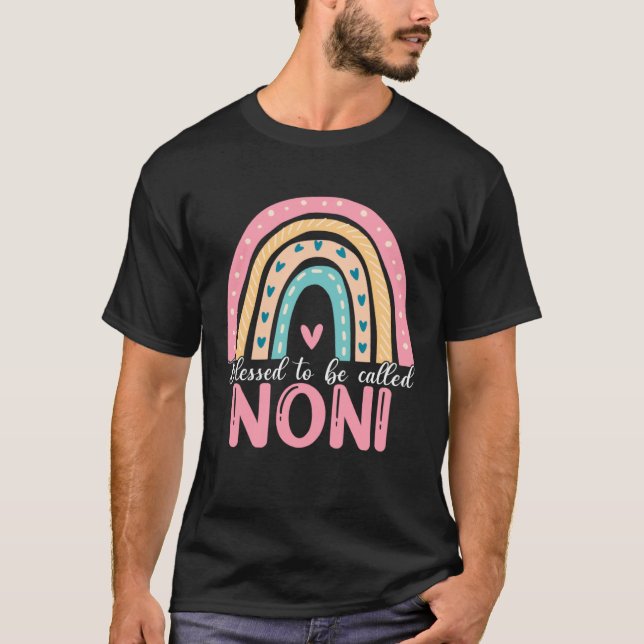 T-shirt Happy Mothers Day Blessed To Be Called Noni Rainbo (Devant)