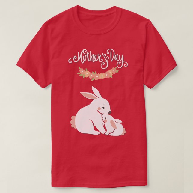 T-shirt Happy Mother's Day Bunny Tee  (Design devant)
