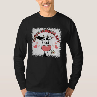T-shirt Happy Mudder s Day Cute Cow Mothers Day