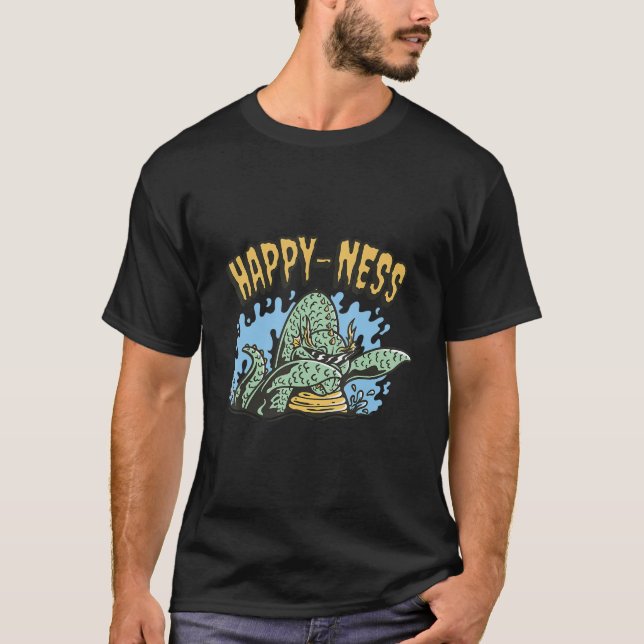 T-shirt Happy-Ness - Loch Ness Monster PUN (Devant)